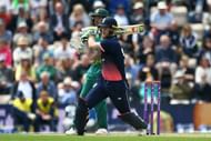 SOUTHAMPTON, ENGLAND - MAY 27: Ben Stokes of England hits out while wicket keeper Quinton de Kock of South Africa looks on during the Royal London ODI match between England and South Africa at The Ageas Bowl on May 27, 2017 in Southampton, England. (Photo by Charlie Crowhurst/Getty Images)